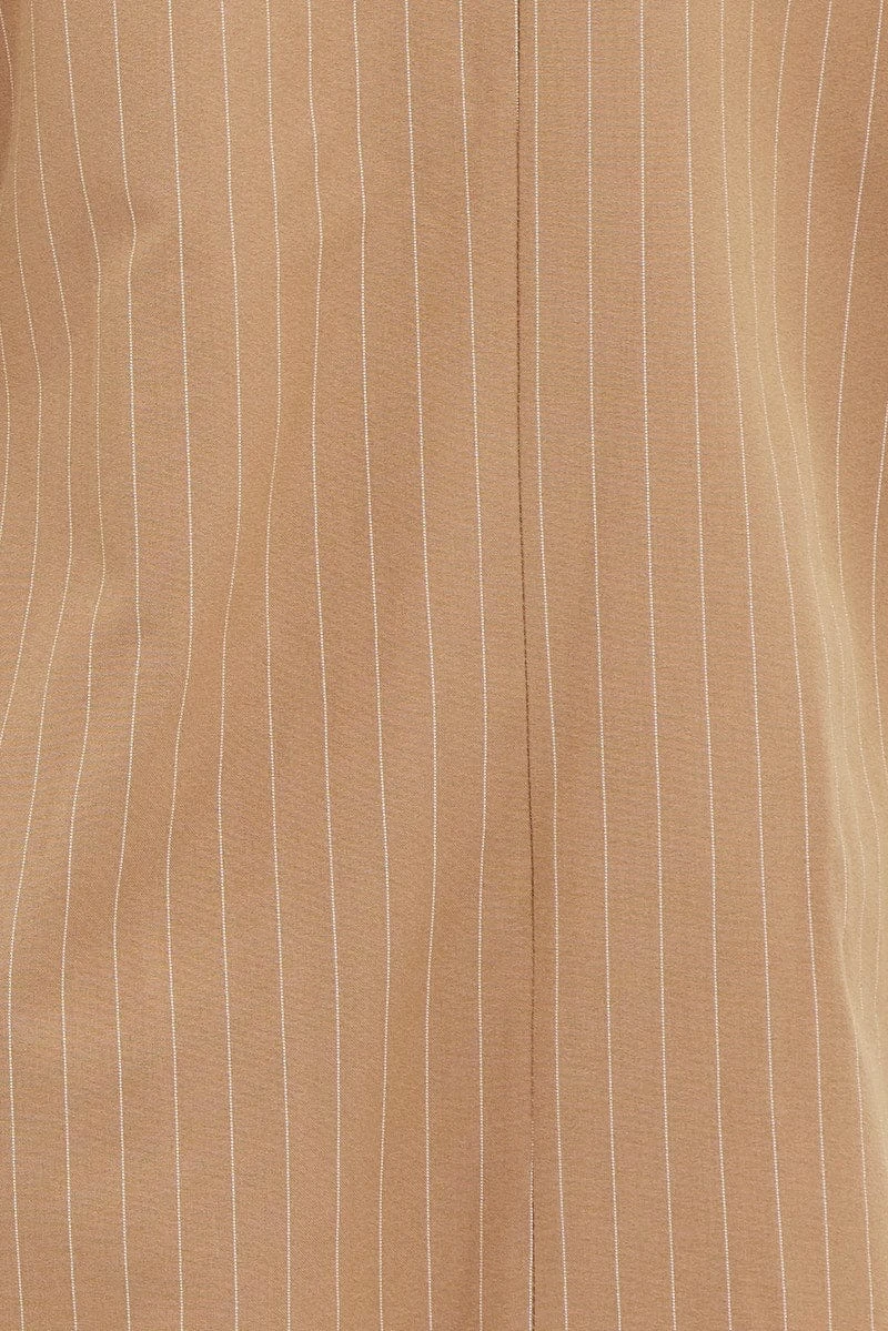 Beige Blazer Long Sleeve Tailored Single Breasted 8 Beige Blazer Long Sleeve Tailored Single Breasted - Image 6