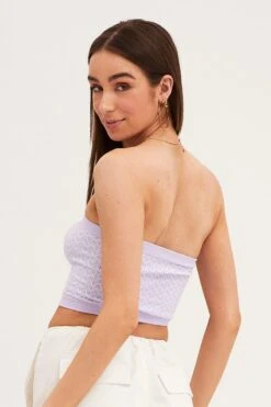 Multi Colour Seamless Bandeau Top -Women Clothing Shop bandeau multi colour seamless bandeau top 33126729613505