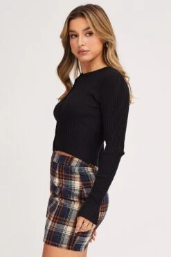 Black Knit Cardigan Long Sleeve Crop -Women Clothing Shop basic cardigan black knit cardigan long sleeve crop 32965139497153