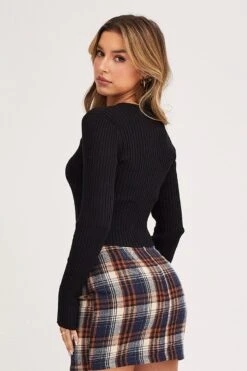 Black Knit Cardigan Long Sleeve Crop -Women Clothing Shop basic cardigan black knit cardigan long sleeve crop 32965139529921