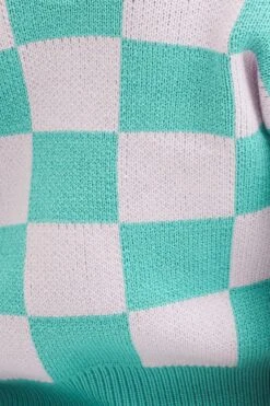 Check Knit Cardigan Long Sleeve Crop V-Neck -Women Clothing Shop basic cardigan check knit cardigan long sleeve crop v neck 32965138186433