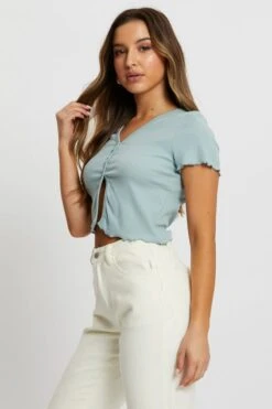 Green Rib Short Sleeve Cardigan -Women Clothing Shop basic cardigan green rib short sleeve cardigan 32980846313665