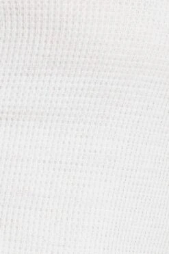 White Crop Cardigan Short Sleeve Waffle -Women Clothing Shop basic cardigan white crop cardigan short sleeve waffle 32965160534209