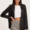 Black Workwear Jacket Long Sleeve -Women Clothing Shop blazer black workwear jacket long sleeve 32966639747265