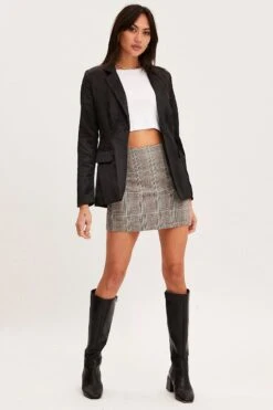 Black Workwear Jacket Long Sleeve -Women Clothing Shop blazer black workwear jacket long sleeve 32966639812801