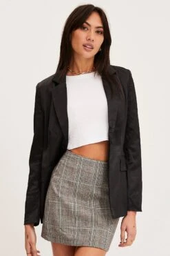 Black Workwear Jacket Long Sleeve -Women Clothing Shop blazer black workwear jacket long sleeve 32966639845569