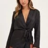 Black Wrap Jacket Long Sleeve