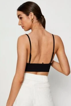 Black Bralette Top Seamless -Women Clothing Shop bralette black bralette top seamless 32964825612481