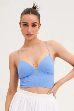 Blue Bralette Seamless -Women Clothing Shop bralette blue bralette seamless 33263813722305