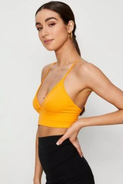 Brown Bralette Top Seamless -Women Clothing Shop bralette brown bralette top seamless 32964825383105