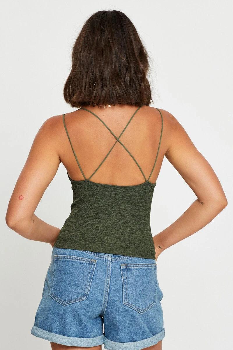 Green Bralette Top Seamless Crop 7 Green Bralette Top Seamless Crop - Image 5