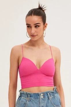 Pink Bralette Seamless -Women Clothing Shop bralette pink bralette seamless 33263820177601