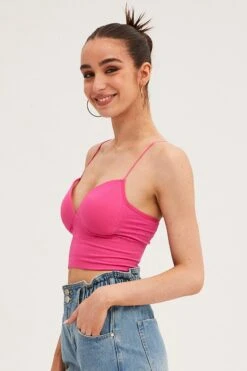 Pink Bralette Seamless -Women Clothing Shop bralette pink bralette seamless 33263820275905