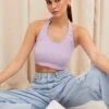 Purple Halter Top Round Neck Seamless 1 Purple Halter Top Round Neck Seamless -Women Clothing Shop bralette purple halter top round neck seamless 33126733021377