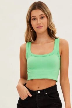 Green Bralette Seamless Rib 10 Green Bralette Seamless Rib -Women Clothing Shop bs0003 39j lime 3