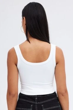 White Bralette Seamless Rib 12 White Bralette Seamless Rib -Women Clothing Shop bs0003 39j white 5