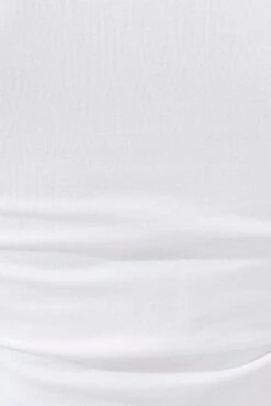 White T Shirt Short Sleeve Crew Neck Ruched Seamless -Women Clothing Shop bs1015b 39j white 6