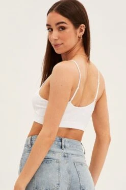 White Top Sleeveless Seamless -Women Clothing Shop bs1702 84jb white 5