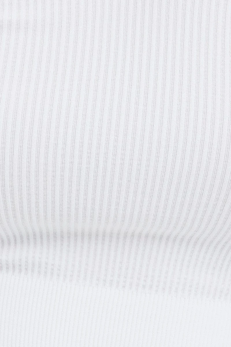 White Collar Top Long Sleeve Seamless 8 White Collar Top Long Sleeve Seamless - Image 6
