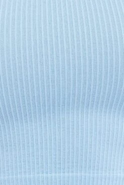 Blue T Shirt Short Sleeve Scoop Neck Seamless -Women Clothing Shop bs1889 39j light blue 6