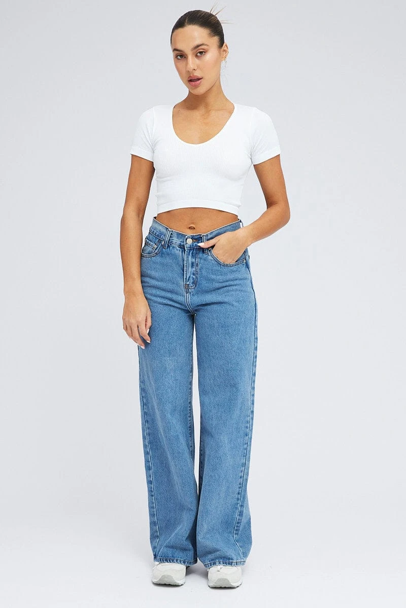 White T Shirt Short Sleeve V Neck Seamless 4 White T Shirt Short Sleeve V Neck Seamless - Image 2