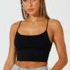 Black Bralette Round Neck Seamless -Women Clothing Shop bs2197 84j black 1