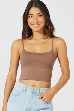 Brown Bralette Round Neck Seamless 10 Brown Bralette Round Neck Seamless -Women Clothing Shop bs2197 84j mocha 3