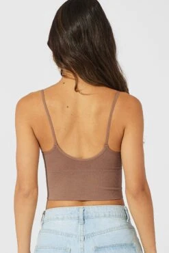 Brown Bralette Round Neck Seamless 12 Brown Bralette Round Neck Seamless -Women Clothing Shop bs2197 84j mocha 5