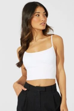 White Bralette Round Neck Seamless 10 White Bralette Round Neck Seamless -Women Clothing Shop bs2197 84j white 3