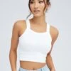 White Singlet Top Seamless 1 White Singlet Top Seamless -Women Clothing Shop bs2199 39j white 1