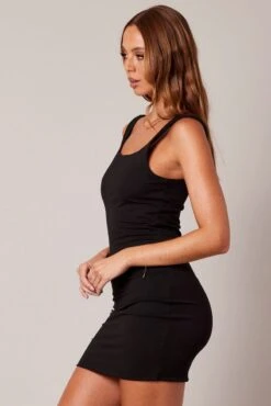 Black Dress Sleeveless Scoop Neck Supersoft -Women Clothing Shop bs3007a 84j black 4