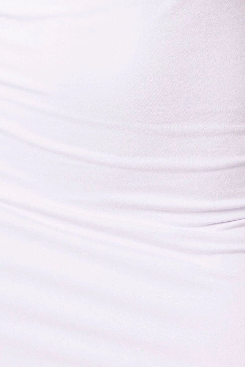 White Dress Sleeveless Scoop Neck Supersoft 8 White Dress Sleeveless Scoop Neck Supersoft - Image 6