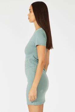 Green Supersoft Dress Short Sleeve Crew Neck -Women Clothing Shop bs5160b 84j sage 4
