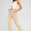 Beige Flare Leg Pants High Rise 2 Beige Flare Leg Pants High Rise -Women Clothing Shop bt2090a 34pb beige 1