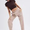 Brown Track Pants High Rise Jogger -Women Clothing Shop bt2117h 84p mocha 1