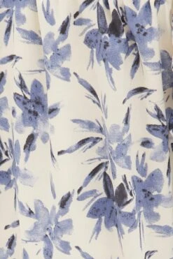 Blue Floral Pant Wide Leg Floral Print -Women Clothing Shop bt2320f 38mb floral 6