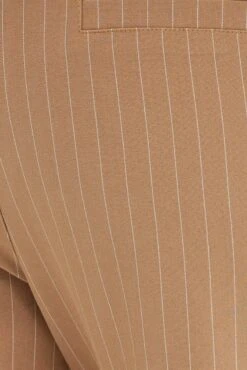 Blue Stripe Wide Leg Pants High Rise Pleated -Women Clothing Shop bt2542ax 34pb stripe 6