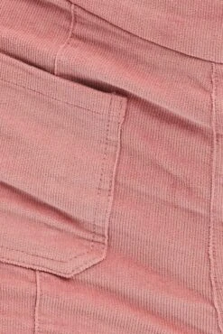 Pink Flare Leg Pants High Rise Corduroy -Women Clothing Shop bt2859 38pb pink 6