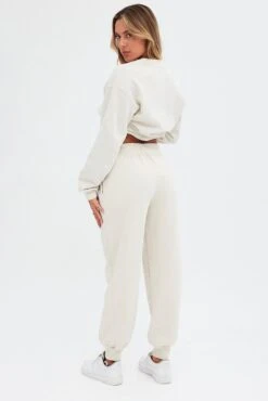 Camel Track Pants High Rise Jogger -Women Clothing Shop bt2978bx 84pb beige 5