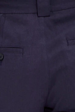 Blue Pant Straight Leg Turned Down Waist -Women Clothing Shop bt3004 33mb navy 6