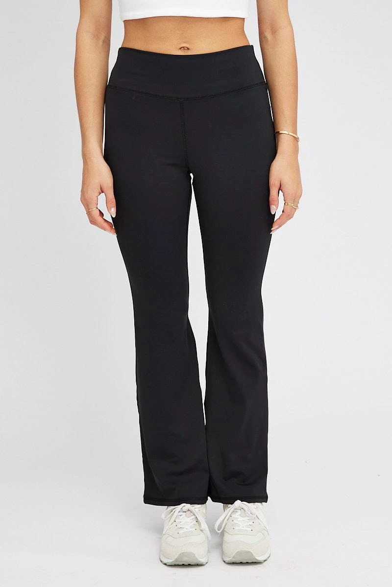 Black Flare Leg Pants High Rise 8 Black Flare Leg Pants High Rise - Image 6