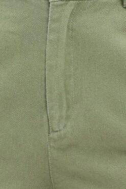 Green Wide Leg Pants Cargo Pockets -Women Clothing Shop bt9334 34mb olive 6