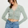 Green Crop Cardigan Long Sleeve 2 Green Crop Cardigan Long Sleeve -Women Clothing Shop c s cardigan green crop cardigan long sleeve 32965159059649