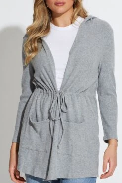 Grey Knit Cardigan Long Sleeve -Women Clothing Shop c s hoodie cardigan grey knit cardigan long sleeve 33006710816961