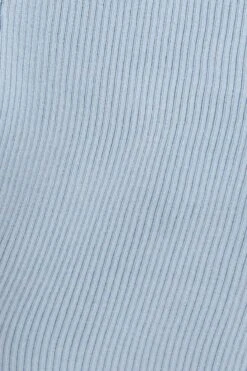 Blue Short Sleeve Rib Cardigan -Women Clothing Shop ck12780 f blue 6