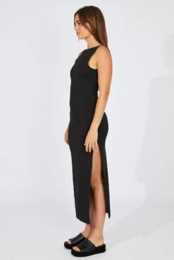 Black Supersoft Bodycon Dress Open Back 11 Black Supersoft Bodycon Dress Open Back -Women Clothing Shop dd3736 84pb black 4