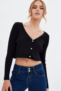 Black Knit Cardigan Long Sleeve 10 Black Knit Cardigan Long Sleeve -Women Clothing Shop fitted cardigan black knit cardigan long sleeve 33580415451329