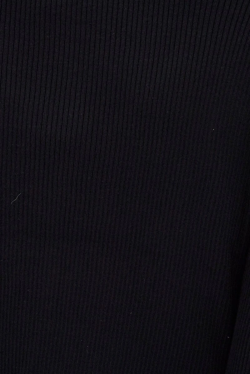 Black Knit Cardigan Long Sleeve 8 Black Knit Cardigan Long Sleeve - Image 6