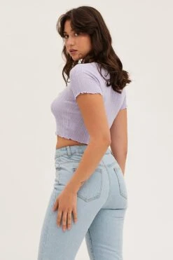 Purple Knit Cardigan Short Sleeve Crop Round Neck -Women Clothing Shop fitted cardigan purple knit cardigan short sleeve crop round neck 32966378356929