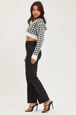 Black Flare Pants High Rise -Women Clothing Shop flare black flare pants high rise 32964953145537